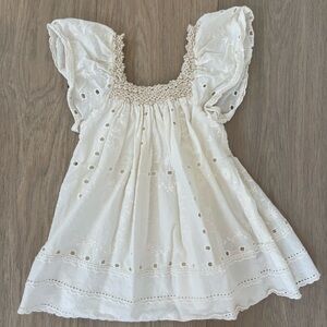 Zara Cream Textured Dress